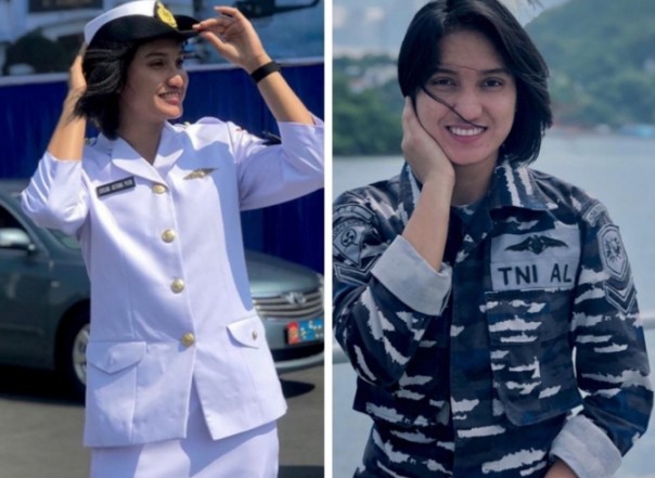 Personil TNI Angkatan Laut cantik dipuji netizen (foto/int)