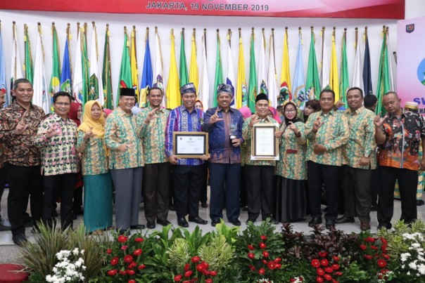 Kabupaten Siak terpilih menjadi satu-satunya kabupaten penerima penghargaan Swasti Saba untuk Kategori Wiwerda di Provinsi Riau (foto/Lin)