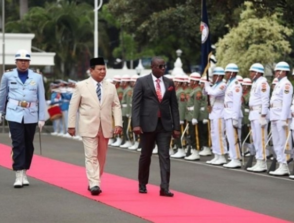 Menteri Pertahanan Prabowo Subianto menerima kunjungan dari Menhan dari Negara Ghana (foto/int)