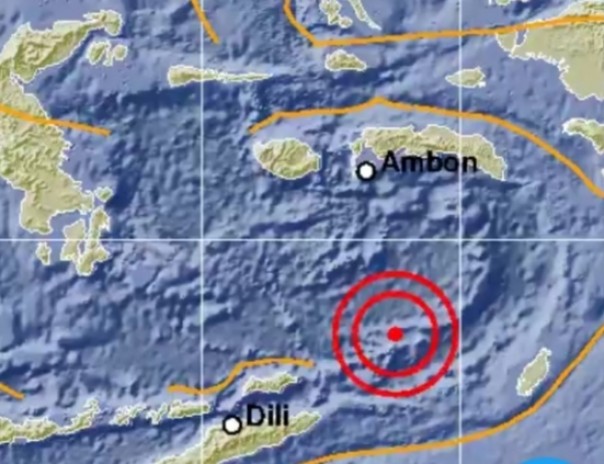 Baru saja gempa berkekuatan 5,0 magnitudo terjadi di Laut Maluku (foto/int)