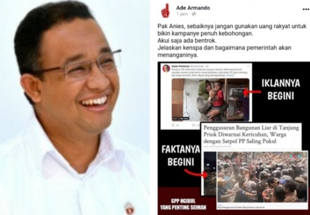Ade Armando kembali kritik Gubernur DKI Jakarta Anies Baswedan (foto/int)