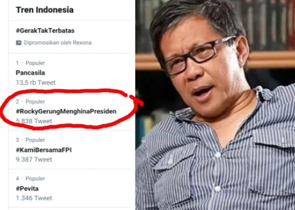 Politisi PDIP ancam polisikan Rocky Gerung karena sebut Presiden Jokowi tidak paham Pancasila (foto/int)