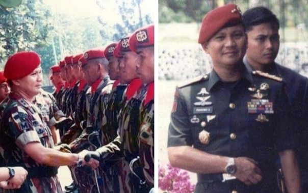 Gagahnya Prabowo Subianto sewaktu muda menjabat Komandan Kopassus (foto/int)