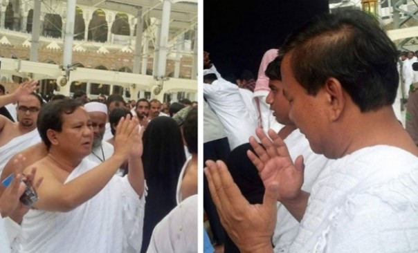 Viral foto Prabowo Subianto berada di Kabah, Arab Saudi, Mekkah (foto/int)