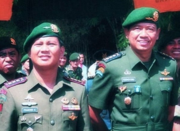 Ketua Umum Gerindra Prabowo Subianto juga sejak lama mengenal Presiden RI ke-6 yang juga Ketua Umum Demokrat Susilo Bambang Yudhoyono (foto/int)