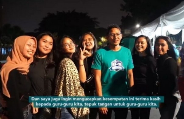 Sandiaga Uno jadi rebutan ABG untuk foto bareng saat hadiri acara reuni (foto/int)