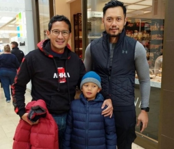 Sandiaga Uno berjumpa AHY di Amerika Serikat (foto/int)