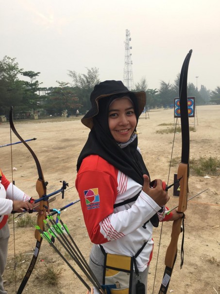 Siti Syakhiah mulai mengenal olahraga panahan sejak beberapa tahun yang lalu (foto/int)