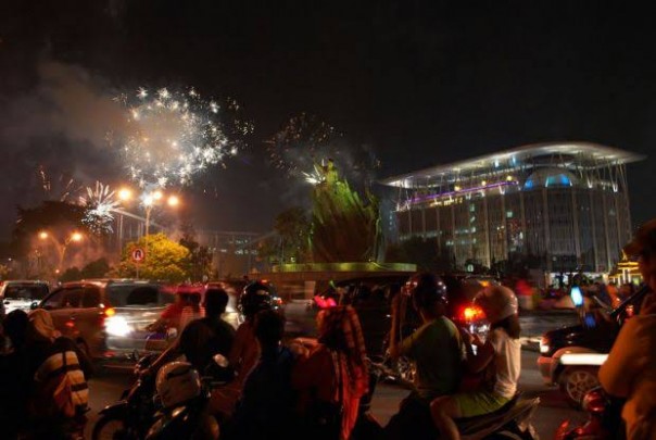 Ilustrasi malam pergantian tahun di kota Pekanbaru (int)