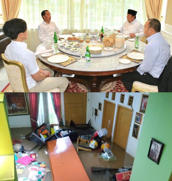Kolase foto tamu pertama Jokowi dan Netizen (R24/int)