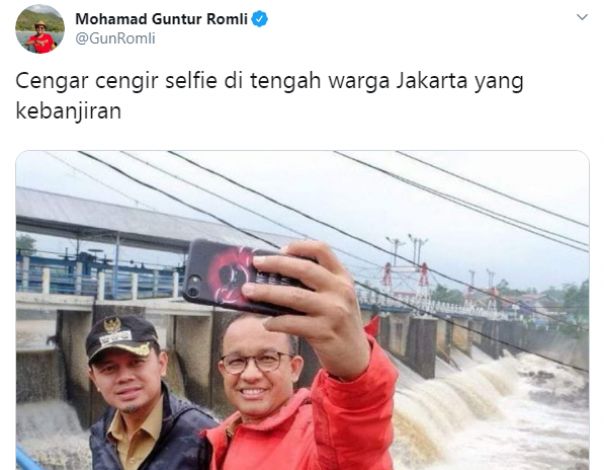 Guntur Romli unggah foto Gubernur DKI Jakarta Anies Baswedan di akun Twitternya