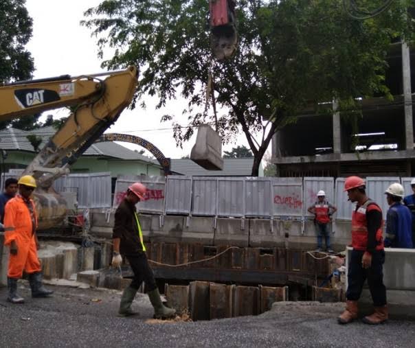 Dalah satu penampakan pengerjaan proyek IPAL di Sulajadi (foto:Riau1)