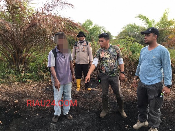 Kepolisian Polres Bengkalis melalui Satreskrim Bengkalis kembali menetapkan satu orang tersangka diduga pelaku penyebab kebakaran lahan atau perkebunan (foto/Hari)