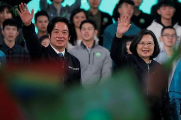 Presiden Taiwan Tsai Ing-wen unggul dalam penghitungan suara pemilu Taiwan (foto/int)