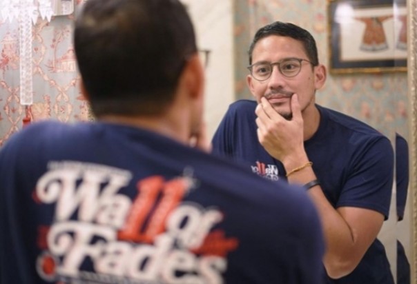 Sandiaga Uno bingung mau cukur kumis atau tidak (foto/int)