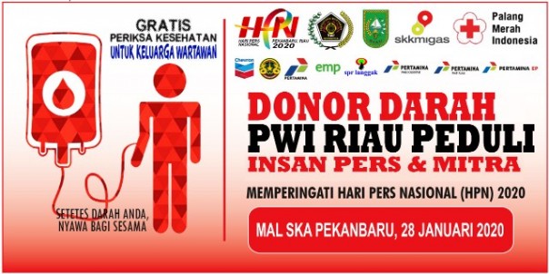 Donor darah PWI Riau