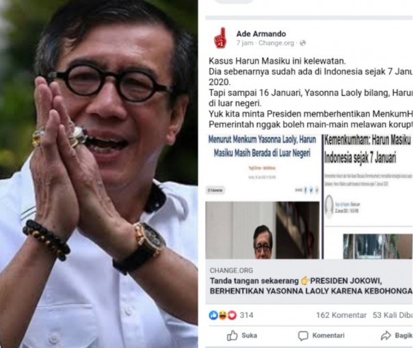 Dosen UI Ade Armando minta Presiden Jokowi copot MenkumHAM Yasonna Laoly (foto/int)