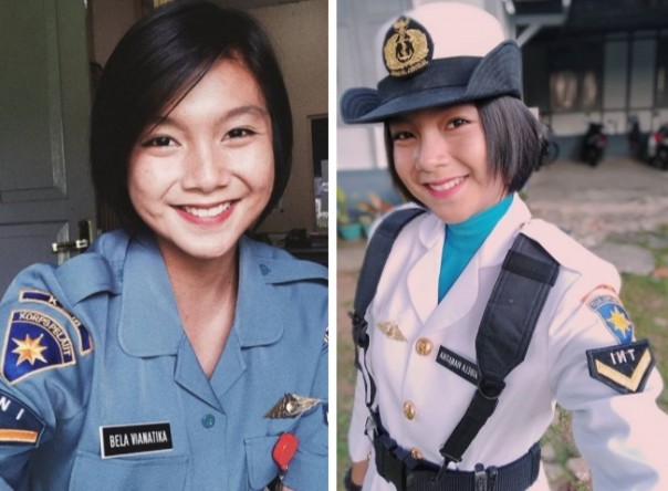 Personil TNI AL cantik dan mempesona netizen (foto/int)