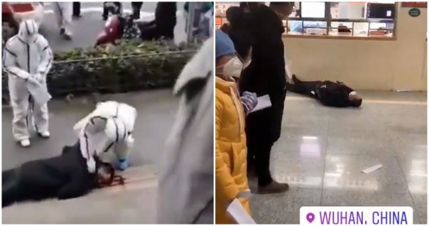 Video Rekaman Warga Yang Pingsan di Jalanan Akibat Wabah Virus Wuhan Jadi Viral di Sosial Media