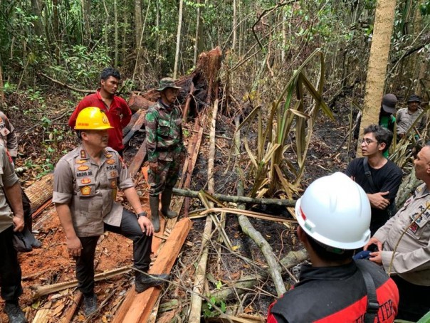 Kapolda Riau Irjen Pol Agung Setya Imam Effendi temukan aktifitas illegal logging di kawasan hutan