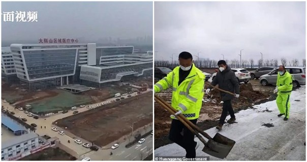 Habiskan Dua Hari Untuk Pembangunan Gedung, Rumah Sakit Virus Wuhan Pertama Cina Akhirnya Dibuka 