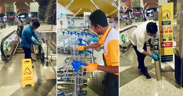 Pahlawan di Kehidupan Nyata: Para Pekerja Kebersihan di Malaysia Bekerja Siang Malam Membersihkan Bandara