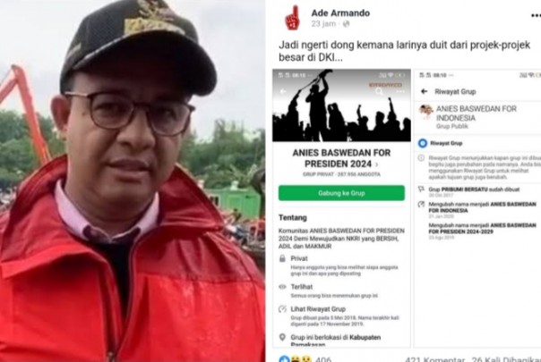 Muncul akun Anies Baswedan untuk Presiden 2024 (foto/int)