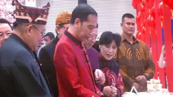 Presiden Jokowi menghadiri Perayaan Imlek Nasional 2020 di Tangerang. Foto: int 