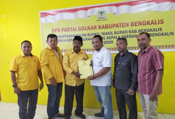 Ketua Panitia Penjaringan Bakal Calon (Balon) Bupati dan Wakil Bupati Bengkalis DPD II Partai Golongan Karya (Golkar) Bengkalis di Pilkada 2020, H. Mustafa Alwi (foto/Hari)