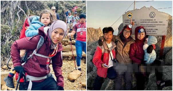 Ibu Inspiratif yang Mendaki Gunung Kinabalu Dalam Waktu 19 Jam Sambil Membawa Anaknya Ini Jadi Viral di Malaysia