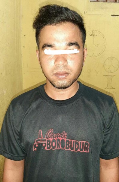 Seorang pria berinisial DSL (29) warga Desa Lembah Dusun Gading Kecamatan Pasir Penyu, Kabupaten Indragiri Hulu (Inhu) ditangkap polisi (foto/Rou)