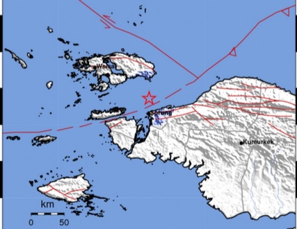 Gempa 3,9 magnitudo guncang Sorong, Papua Barat siang ini (foto/int)