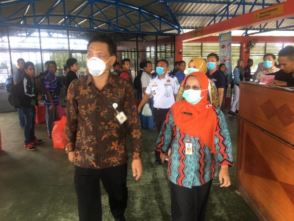Kepala Dinas Kesehatan Provinsi Riau Drs. Hj Mimi Yuliarti MM, Apt melakukan kunjungan kerjanya ke Kabupaten Bengkalis (foto/Hari)