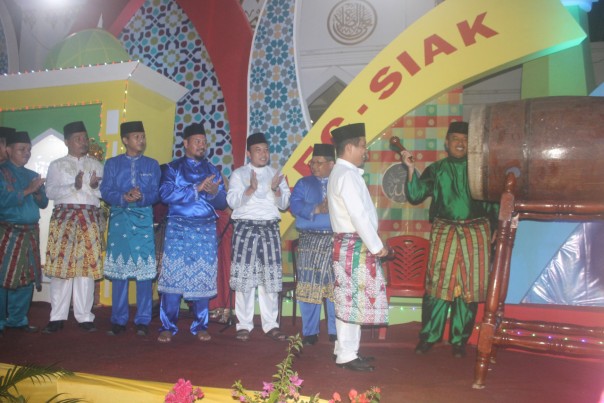 Musabaqoh Tilawatil Quran (MTQ) Kecamatan Siak ke 20 resmi dibuka oleh Bupati Siak Alfedri (foto/Lin)