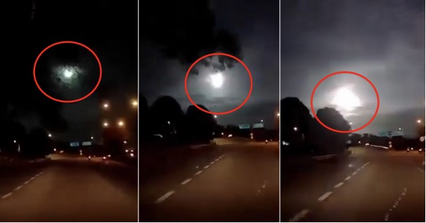 Sebuah Bola Api Misterius Terlihat Pada Langit Malam di Johor Bahru, Ini Penampakannya...
