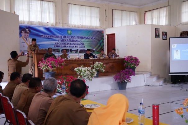 Pj Sekda H Jamalluddin membuka Rapat Musyawarah Pembangunan Daerah (foto/Lin)