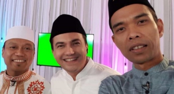 UAS foto selfie bareng Ustadz Das'ad Latif dan Sahrul Gunawan (foto/int)