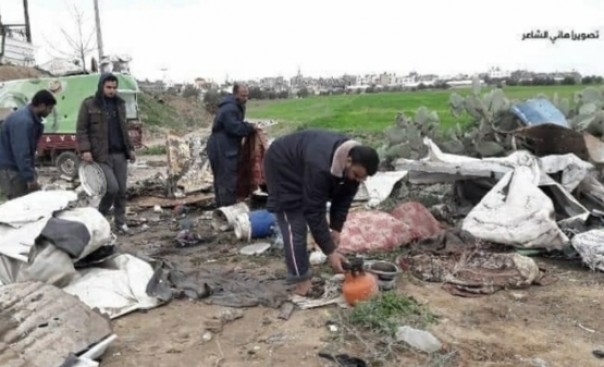 Aktivis kemanusiaan Indonesia di Gaza, Abdillah Onim atau Bang Onim unggah foto pasca serangan Israel (foto/int)