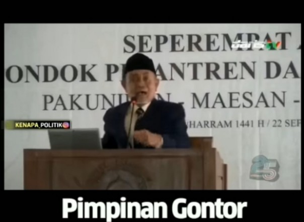 Viral video Kyai Hasan Abdullah Sahal Pimpinan PonPes Modern Gontor (foto/int)