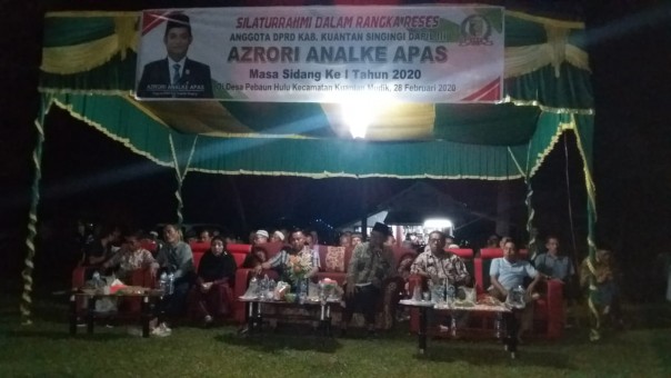 Anggota DPRD Kuansing dari Fraksi PPP, Asrori Analke Apas, A.Md, yang melakukan Reses di Desa Pebaun Hulu (foto/Zar)