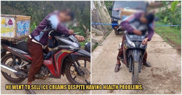 Bekerja Terlalu Keras, Pria Asal Jawa Timur Ini Meninggal di Atas Motor Saat Akan Menjual Es Krim 