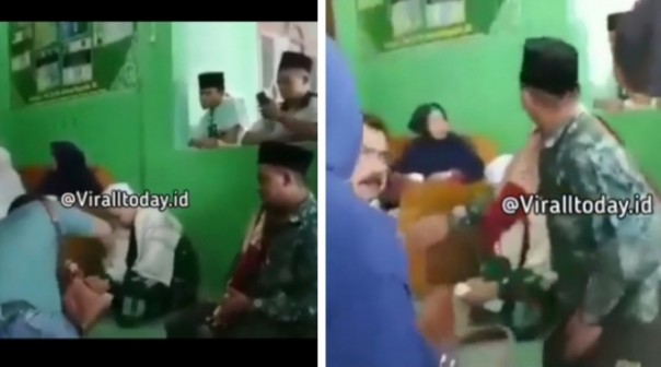 Viral video orang tua mengamuk dan marahi ustadz di pondok pesantren asuhan Rektor UIN Suska Riau (foto/int)