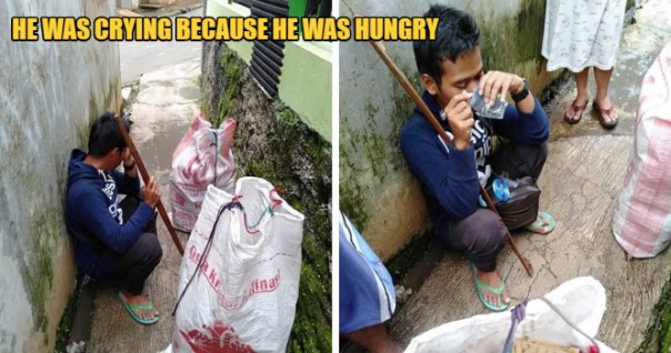Menyedihkan, Karena Dagangannya Tak Laku, Pria Asal Jawa Barat Ini Menangis di Lorong Karena Sangat Kelaparan