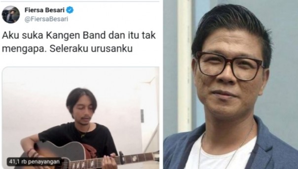 Penyanyi Fiersa Besari mengaku suka lagu-lagu Kengen Band (foto/int)