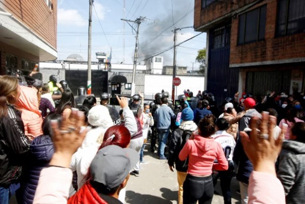 Kerusuhan pecah di sebuah penjara ibu kota Kolombia, Bogota, menewaskan 23 napi. Foto/New Straits Times