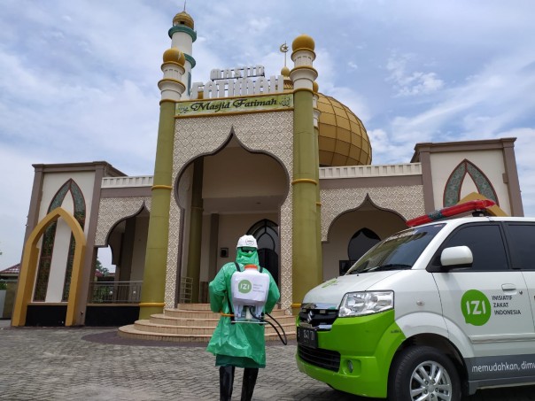 IZI Riau lakukan aksi gotong royong cekal virus corona (foto/ist)