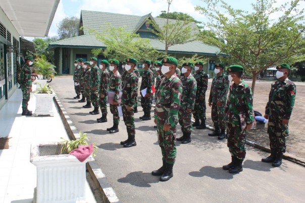 Komando Distrik Militer (Kodim) 0314/Inhil menerima secara resmi 25 anggota TNI baru (foto/Rgo)