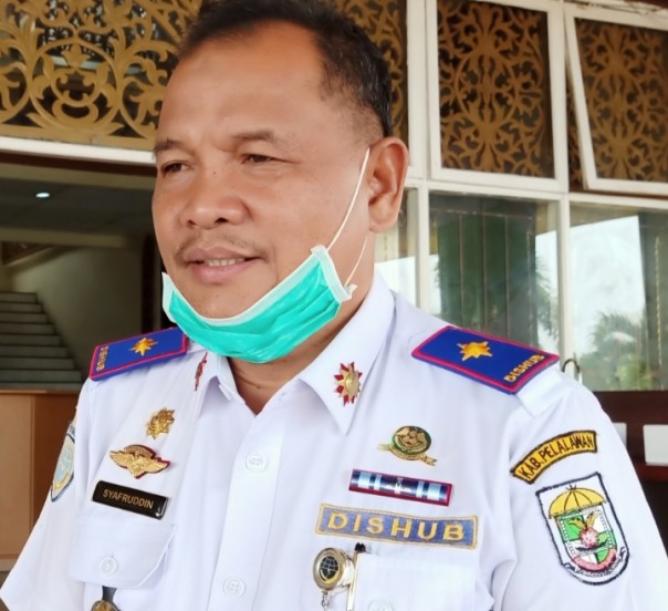 Kepala Dinas Perhubungan Kabupaten Pelalawan Syafarudin (foto/Ardi)
