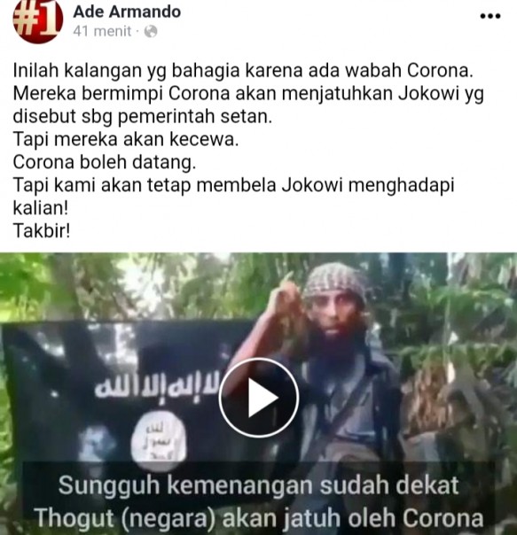 Akademisi Ade Armando turut menanggapi video orang yang mengaku dari ISIS Indonesia (foto/int)