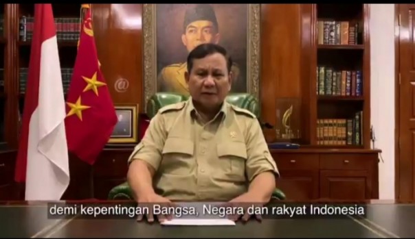 Menteri Pertahanan Prabowo Subianto bersaksi kebijakan Presiden Jokowi selalu mempertimbangkan nasib rakyat (foto/int)